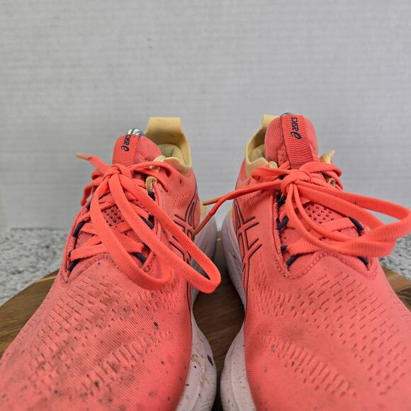 Asics Gel-Nimbus 25 Papaya Dusty Purple Athletic Daily Running Shoe Womens 8.5 - Picture 7 of 13